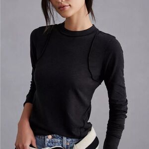 Anthropologie Pilcro Reconstructed Racer Tee